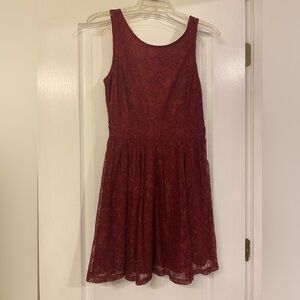 Forever 21 Burgundy Lace Dress